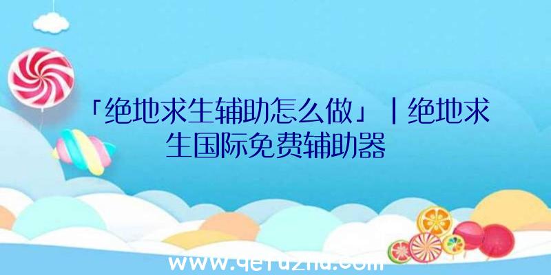 「绝地求生辅助怎么做」|绝地求生国际免费辅助器